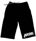 Kraťasy ASKING ALEXANDRIA - Logo - Ľahké sieťované čierne letné šortky