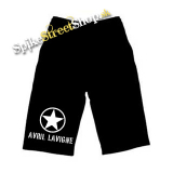 Kraťasy AVRIL LAVIGNE - Logo Punkrock Star - Ľahké sieťované čierne letné šortky