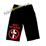 Kraťasy BAD RELIGION - Logo - Ľahké sieťované čierne letné šortky