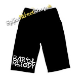 Kraťasy BARS & MELODY - Logo - Ľahké sieťované čierne letné šortky