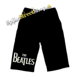 Kraťasy BEATLES - Logo Vintage - Ľahké sieťované čierne letné šortky