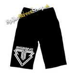 Kraťasy BIGBANG - Logo - Ľahké sieťované čierne letné šortky