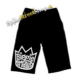 Kraťasy BIGGIE SMALLS - Logo - Ľahké sieťované čierne letné šortky