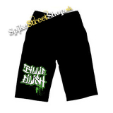Kraťasy BILLIE EILISH - Painted Graffiti Logo - Ľahké sieťované čierne šortky