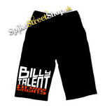 Kraťasy BILLY TALENT - Afraid Of Heights - Ľahké sieťované čierne letné šortky