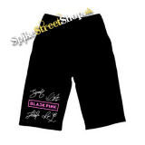 Kraťasy BLACKPINK - Logo & Signature - Ľahké sieťované čierne letné šortky