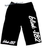 Kraťasy BLINK 182 - Logo 2 - Ľahké sieťované čierne letné šortky