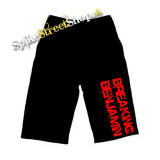 Kraťasy BREAKING BENJAMIN - Logo - Ľahké sieťované čierne letné šortky