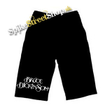 Kraťasy BRUCE DICKINSON - Logo - Ľahké sieťované čierne letné šortky