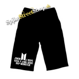 Kraťasy BTS - BANGTAN BOYS - Names Crest Logo - Ľahké sieťované čierne šortky