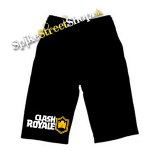 Kraťasy CLASH ROYALE - Logo - Ľahké sieťované čierne letné šortky