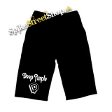 Kraťasy DEEP PURPLE - Logo Crest - Ľahké sieťované čierne letné šortky