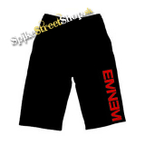 Kraťasy EMINEM - Red Logo - Ľahké sieťované čierne letné šortky