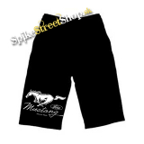 Kraťasy FORD MUSTANG - Horse Logo American Muscle - Sieťované čierne šortky