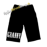 Kraťasy GRANNY HORROR VILLAGE - Logo - Ľahké sieťované čierne letné šortky