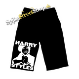 Kraťasy HARRY STYLES - Logo Portrait - Ľahké sieťované čierne letné šortky
