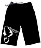 Kraťasy HOLLYWOOD UNDEAD - Dove & Grenade - Ľahké sieťované čierne letné šortky