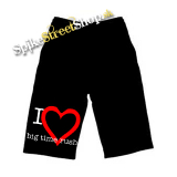 Kraťasy I LOVE BIG TIME RUSH  - Ľahké sieťované čierne letné šortky