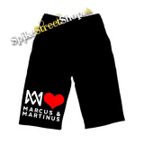 Kraťasy I LOVE MARCUS - Ľahké sieťované čierne letné šortky