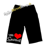 Kraťasy I LOVE THE SIMPSONS - Ľahké sieťované čierne letné šortky