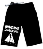 Kraťasy IMAGINE DRAGONS - Evolve Triangle White - Ľahké sieťované čierne šortky