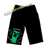 Kraťasy MINECRAFT - Hello I'm Creeper - Ľahké sieťované čierne letné šortky