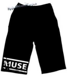 Kraťasy MUSE - Crash Logo - Ľahké sieťované čierne letné šortky