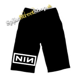Kraťasy NINE INCH NAILS - Logo Crest - Ľahké sieťované čierne letné šortky