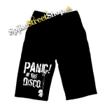 Kraťasy PANIC AT THE DISCO - Logo - Ľahké sieťované čierne letné šortky