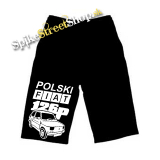 Kraťasy POLSKI FIAT 126p - Voľné sieťované čierne letné šortky
