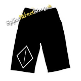 Kraťasy PUSSY PICTOGRAM - Voľné sieťované čierne letné šortky