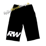 Kraťasy ROBBIE WILLIAMS - Logo - Voľné sieťované čierne letné šortky