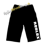 Kraťasy ROBLOX - Logo Symbol White - Voľné sieťované čierne letné šortky