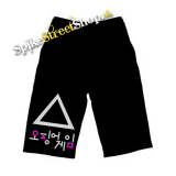 Kraťasy SQUID GAME - Triangle & Symbols - Voľné sieťované čierne letné šortky