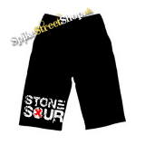Kraťasy STONE SOUR - Logo - Voľné sieťované čierne letné šortky