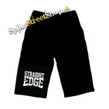Kraťasy STRAIGHT EDGE - Logo Motive 2 - Voľné sieťované čierne letné šortky