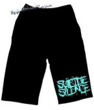 Kraťasy SUICIDE SILENCE - Turquoise Logo - Voľné sieťované čierne letné šortky