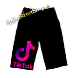 Kraťasy TIK TOK - Logo Rainbow - Voľné sieťované čierne letné šortky