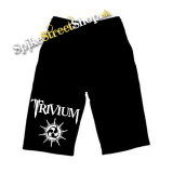 Kraťasy TRIVIUM - White Logo - Voľné sieťované čierne letné šortky