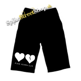 Kraťasy YUNGBLUD - Black Hearts Club - Voľné sieťované čierne letné šortky