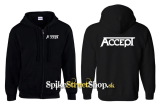 ACCEPT - Logo - čierna detská mikina na zips