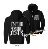 I'M YOUR PERSONAL JESUS - čierna detská mikina na zips