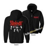 SLIPKNOT - Red Logo Band - čierna detská mikina na zips