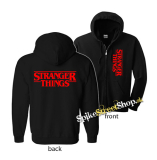 STRANGER THINGS - Logo - čierna detská mikina na zips