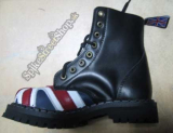 Topánky STEADY´S - modročierne s britskou vlajkou - 8 dierkové