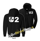 U2 - Logo - čierna detská mikina na zips