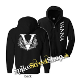 VANNA - Logo - čierna detská mikina na zips
