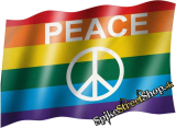 PEACE - Peace & Rainbow - vlajka