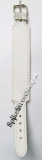 Biely kožený náramok KILLER bez kovania s 1 ramienkom (3 cm)