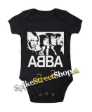ABBA - Band - čierne detské body